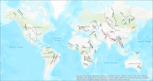 The area of its basin is 1,390,000 square kilometres (540,000 sq mi), slightly less than half of the nile's. New Global High Resolution Centerlines Dataset Of Selected River Systems Sciencedirect