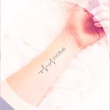 2pcs C Est La Vie Heart Pulse Tattoo Inknart Temporary Tattoo Wrist Quote Tattoo Body Sticker Fake Tattoo Wedding Tattoo Pulse Tattoo Tattoo Quotes Tattoos