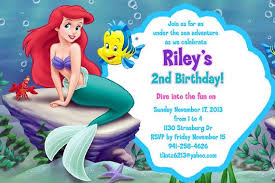 The Little Mermaid Birthday Invitations Baby Shower For Parents Little Mermaid Invitations Mermaid Party Invitations Mermaid Invitations
