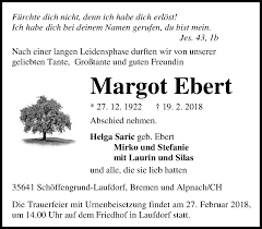 View all margot ebert pictures. Traueranzeigen Von Margot Ebert Trauer Mittelhessen De