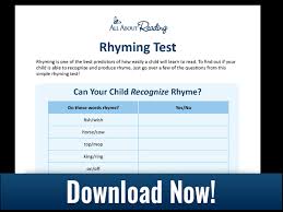 Rhyming words are easy to spot; 5 Ways To Teach Rhyming Free Printable Downloads