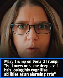 MARY TRUMP called out her Uncle Donald Trump. She said: “He is terrified.  He knows his poll numbers are terrible. He knows his policies are  unpopular. He's increasingly unpopular. He knows on