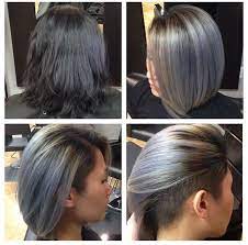 Grey Undercut Bob Undercut Hairstyles Hair Styles Bob Hairstyles