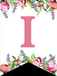 Large print 8.5x11 kingdom contents on amazon.com. Floral Free Printable Alphabet Letters Banner Paper Trail Design