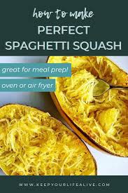 Perfect Spaghetti Squash Oven Or Air Fryer Kyla Nutrition Wellness In 2020 Spagetti Squash Recipes Spaghetti Squash Squash Recipes
