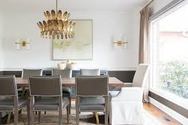 Buy online and pickup at your local at home store. Gold Chandelier With Dark Gray Leather Dining Chairs Grey Leather Dining Chair Gold Chandeliers Dining Room Leather Dining Chairs