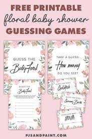 Fill a jar with peanuts and let your guests guess how many peanuts are there in the jar. Floral Baby Shower Guessing Games Free Printables Pjs And Paint