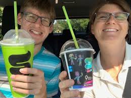 Enjoying our Slurpee after a stressful yet fun day! 🥤✨ How do you unwind  after a busy day?