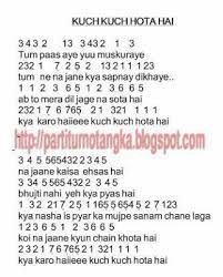 Notasi Lagu India Kuch Kuch Hota Hai Not Angka Lagu Not Musik Pianika Lagu