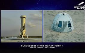 First crewed spaceflight carrying jeff bezos prepares to launch. B9myrfcg8g6xlm