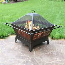 5 out of 5 stars. Buy Sunnydaze Northern Galaxy Heavy Duty Fire Pit 32 Inch Steel Large Square Wood Burning Patio Or Backyard Firepit Weighs 30 Pounds Cooking Grill Grate Spark Screen And Fireplace Poker
