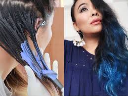 If your hair is resistant or if it has been previously colored, you'll need to bleach it before dyeing it in order to get the shade of red that you want. How To Get Blue Black Hair Follow Our Tips To Get There Layla Hair Shine Your Beauty