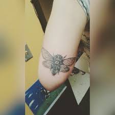 Other symbolic meanings associate the cicada with longevity, as the creature's lengthy hibernation means its' the longest living insect. So I Got My Cicada Tattoo Today Meaning Symbolizes A Good Rebirth A Time Of Change And Protection Against Backsta Protection Tattoo Tattoos Cicada Tattoo