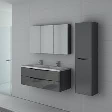 Avec nos meubles de salle de bain, c'est possible ! Meuble 2 Vasques Gris Ensemble De Salle De Bain Couleur Gris Taupe Ref Trevise 1200 Gt