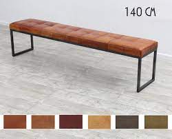 aktiv moebel de vorbank designer berlin i echt buffel leder vintage cognac metall fuss bank 140 cm mobelideen bank diy sitzbank