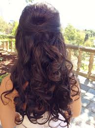 Brown color should be dominant throughout the head. Half Up Half Down Hairstyle For Curly Hair Novocom Top