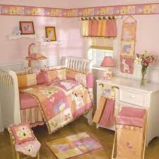 Pink Orange Yellow Jungle Animal Applique Baby Girl Nursery Crib Bedding Set Ebay Girl Nursery Bedding Girl Nursery Crib Baby Girl Nursery Bedding