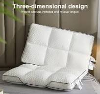 Gardenne Bed Pillow Cervical Pillow Contour Pillow Cervical Pillow  Ergonomic Three-dimensional Fluffy Breathable Neck Support Hexagonal Grid  Teardrop ...
