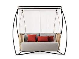 3 person large patio swing seat with adjustable canopy, weather resistant outdoor coverting canopy swing glider, hammock lounge chair bench with flatbed, for patio garden poolside balcony (beige) $263.99 $ 263. Swing Garden Swing Seat By Ethimo Design Patrick Norguet