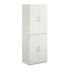 Pantry organizations and dollar stores on pinterest. Mainstays 4 Door Storage Cabinet White Stipple Walmart Com Walmart Com