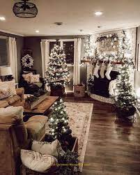 Decorating our 2020 christmas tree | miss mustard seed. Christmas Living Room Decoration Xmas Indoor Christmas Rustic Christmas Holiday Decor