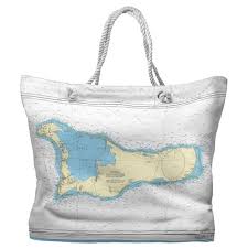 grand cayman the cayman islands west indies nautical chart tote bag