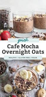 Mocha Overnight Oats Fit Mitten Kitchen Recipe Overnight Oats Recipe Vegan Overnight Oats Chocolate Overnight Oats