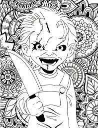 This below coloring sheet meassure is around 600 pixel x 669 pixel with approximate file size for around 168 49 kilobytes. Printable Horror Movie Coloring Pages Horrorfix