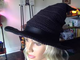 Crocheted Witch or Wizard Hat: Adult Halloween Costume
