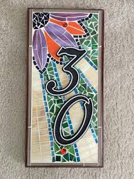 Mosaic House Sign House Number Plates House Plaque House Etsy In 2020 Mosaic Mosaic House Custom Mosaic