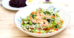 Place about 2 cups pasta mixture on each of 4 plates. Thai Prawn Noodle Salad Recipe Kayla Itsines