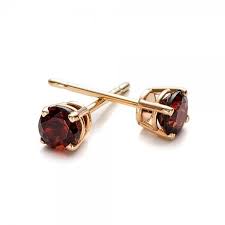 Let your ears sparkle with our selection of beautiful gold earrings at kay®! 1 Carat Garnet Stud Earrings Red Garnet Handmade Garnet Stud Earrings Sevencarat