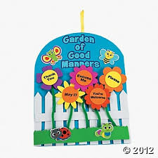 garden of good manners sign craft kit good manners