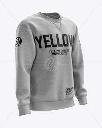 Download Men S Heather Heavyweight Sweatshirt Mockup Right Half Side View In Apparel Mockups On Yellow Images Object Mockups