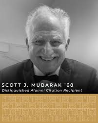 Scott Mubarak '68 will be recognized with a Distinguished Alumni Citation  this Friday, June 20, during the College's 1851 Awards Dinner. Scott served  as the surgeon-in-chief and emeritus chief of the division
