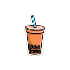 The Thai Tea With Boba Sticker Drink Stickers Food Stickers Thai Tea