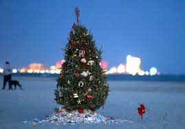 From furniture to seasonal décor, housewares to gifts, food & drinks to paper and party goods—your christmas tree shops andthat! Christmas Tree On Jersey Shore Beach Is A Shiny Beacon Of Hope For Its Visitors Nj Com