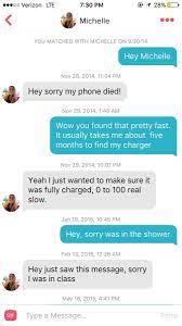 It's like asking her to pick you up, only this time it's only to make you laugh. Tinder Conversation Goes On For Three Years Tinder
