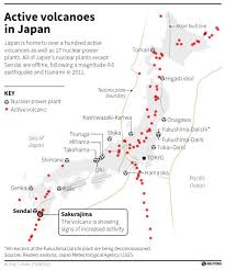 This is a list of active and extinct volcanoes in japan. Undrr On Twitter Reuters Map Illustrates Volcano Risk In Japan Sakurajima Erupted Today Near Sendai Nuclear Power Plant Sfdrr Https T Co 1pponc5eh9