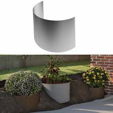 Bordure droite ardoise noir, h. Bordure Demi Lune En Metal Acier Brut France Vente Au Meilleur Prix Jardins Animes