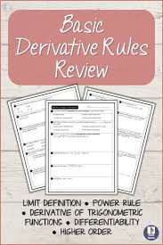 Basic Derivative Rules Review In 2020 Power Rule Ap Calculus Calculus Teacher