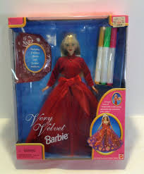 Nib Nrfb 1998 Very Velvet Barbie Doll Mattel Red Dress Collectible Girl S Gift Mattel Holiday Barbie Dolls Barbie Dolls Barbie Dolls For Sale