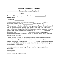 The letter of application is intended to provide detailed information on why you are are a qualified candidate for the job. Job Offer Letter Sample Edit Fill Sign Online Handypdf