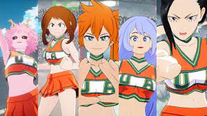 All UA Girls Cheerleading Costumes DLC Gameplay | My Hero Academia One's  Justice 2 - YouTube