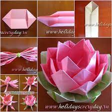 Diy paper christmas decor diy paper flowers diy diy crafts for gifts straw crafts recycled paper paper basket newspaper crafts handmade home. How To Diy Origami Paper Lotus Flower Paper Flowers Diy Paper Lotus Origami Lotus Flower