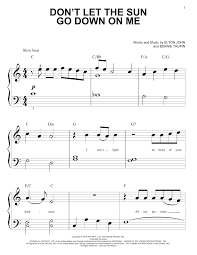 Don T Let The Sun Go Down On Me Elton John Digital Print Sheet Music Deluxe