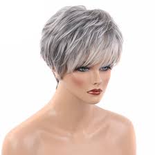 Kbeth Old Ladies Human Hair Wigs Good Quality Wholesale Fashion 14 Inch  Machine Made Cheap Price White Color Short Straight Wig Supplier