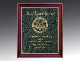 Sld Industries - Securities & Insurance Division — Statesman Plaque