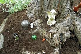 How to make a fairy garden around a tree. Recipes For Fairy Trees Step By Step Flea Market Gardening