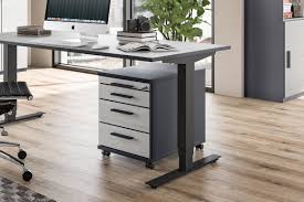 Der schreibtisch unterschrank ist meist gleich unter dem schreibtisch integriert. Rohr Bush Quantum Rollcontainer Abschliessbar Grau Mobel Letz Ihr Online Shop